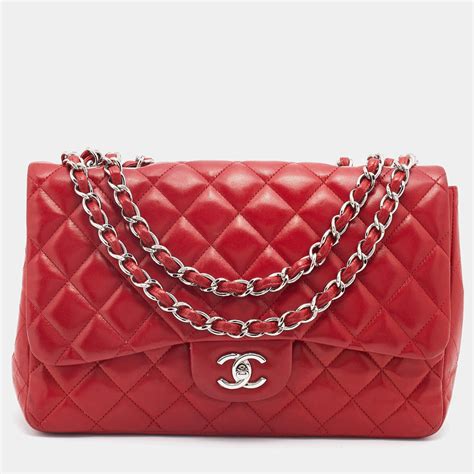 chanel red classic single flap bag|authentic chanel caviar flap bag.